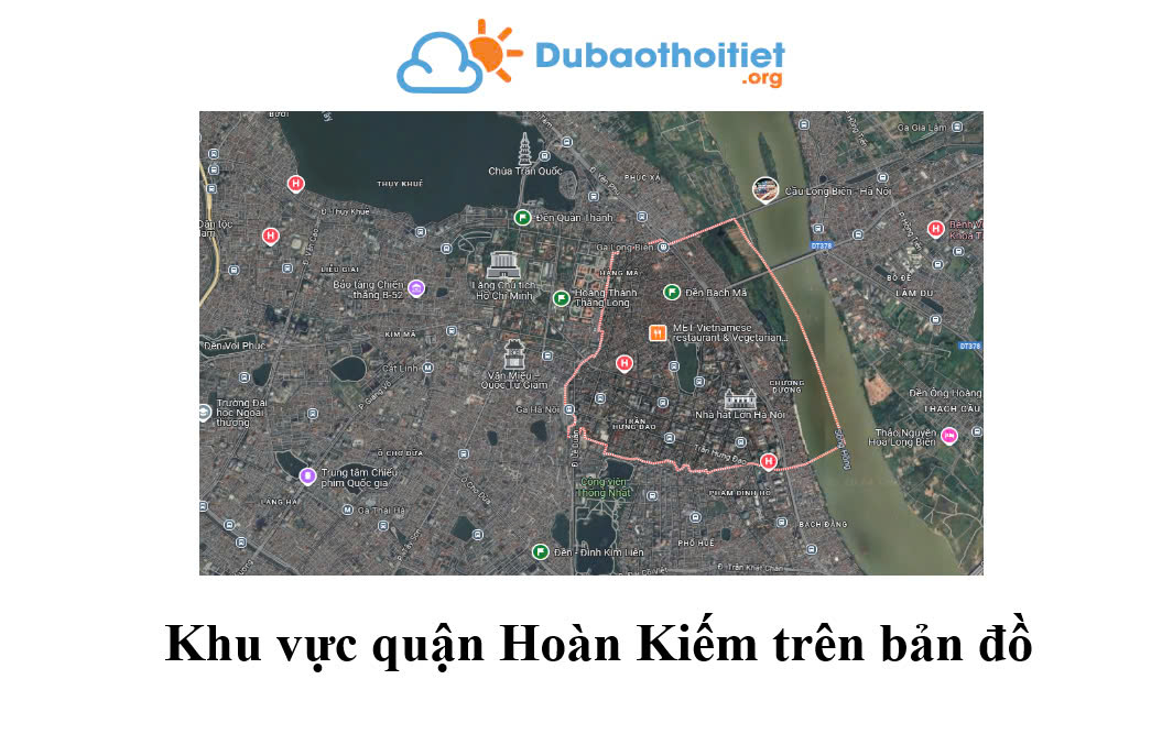 Khu vực quận Hoàn Kiếm trên bản đồ