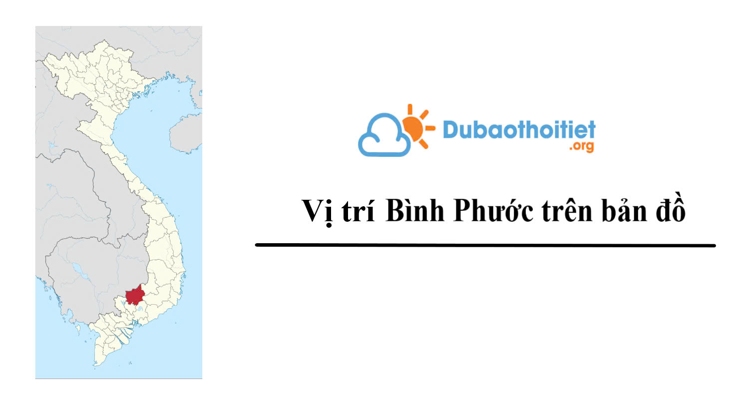 Vị trí Bình Phước trên bản đồ